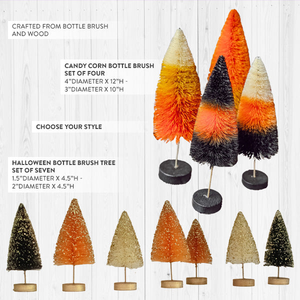 Load image into Gallery viewer, Festive Halloween Bottle Brush Tree Set, Pick Your Style General ABH
