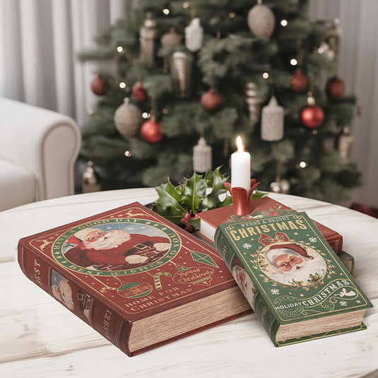 Christmas Decorative Books with Secret Storage, Set of 2 Whats trending TP