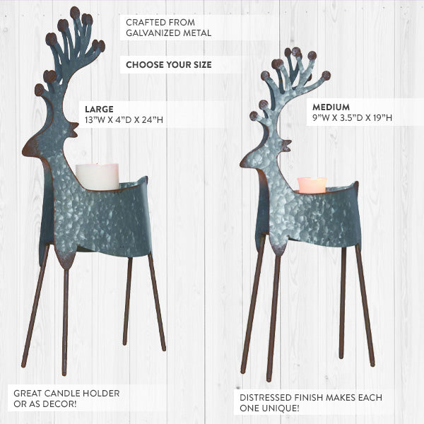 Load image into Gallery viewer, Metal Reindeer Candle Holder, Choose Your Size Whats trending TP
