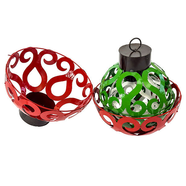 Load image into Gallery viewer, Oversized Ornate Metal Christmas Ornaments, Set of 3, Choose Your Color Whats trending CIMA
