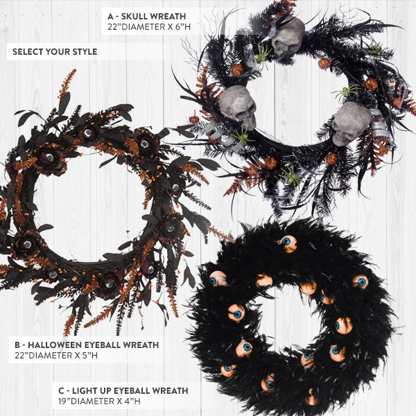 Load image into Gallery viewer, Frightful Fun Halloween Wreath, Pick Your Style General TP
