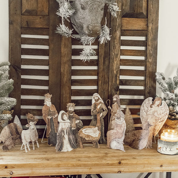 Vintage-Inspired Tabletop Nativity Scene, Set of 12 General ABH