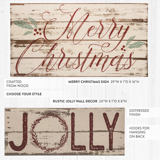 Vintage Wooden Christmas Sign, Choose Your Style Whats trending TP